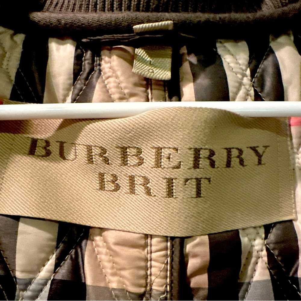 Burberry Brit Striped Jacket - Black, Gray, Cream